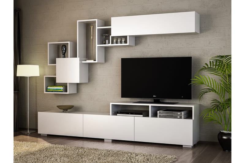 Elimand tv-bænk - Hvid - Tv-møbelsæt