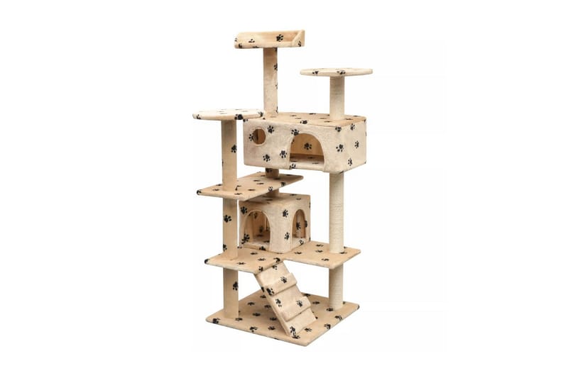 Kradsetræ Med Sisal Til Katte 125 Cm Poteprint Beige - Flerfarvet - Kattemøbler