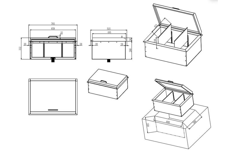 Built-in Isbeholder 70 cm - Myoutdoorkitchen - Husholdning - Servering & opdækning - Andet til opdækning & servering - Oplægning & serveringstilbehør