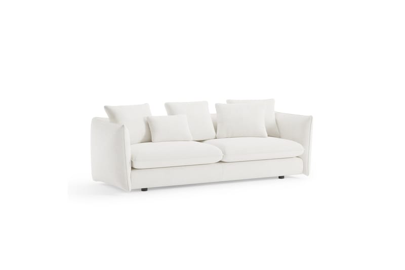 Genifer Sofa 3-personers - Hvid Bouclé - Møbler - Sofaer - 3 personers sofa