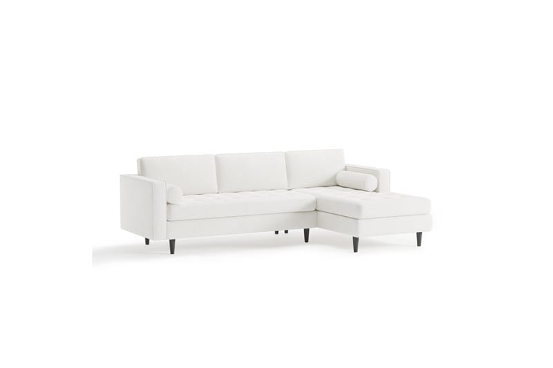 Olenne Sofa med Divan 4-personers - Hvid Bouclé - Møbler - Sofaer - Sofa med chaiselong