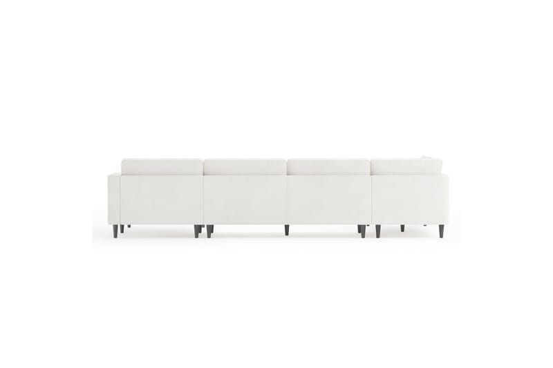 Olenne Sofa med Divan og Chaiselong 6-personers - Hvid Bouclé - Møbler - Sofaer - U Sofa