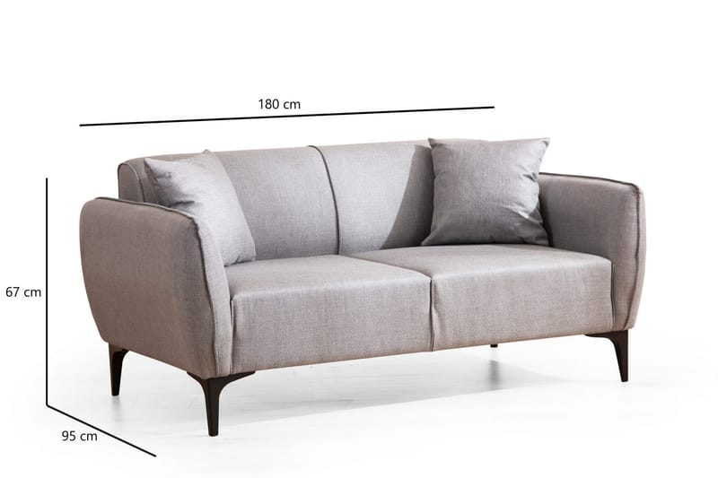 Rossland Sofa 2-personers - Grå - Møbler - Sofaer - 2 personers sofa