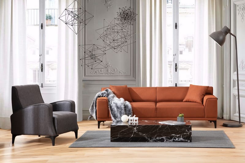 Mississauga Sofa 3-personers - Orange - Møbler - Sofaer - 3 personers sofa