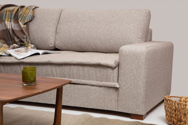 Gladfield Chaiselongsofa 3-personers - Beige - Møbler - Sofaer - Hjørnesofa