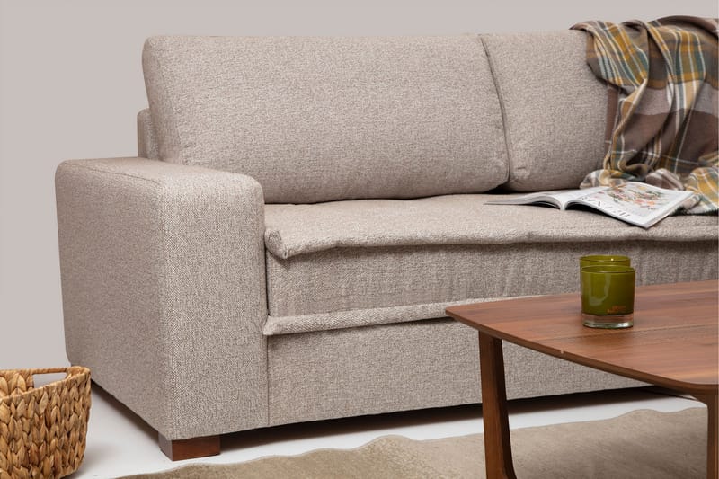 Gladfield Chaiselongsofa 3-personers - Beige - Møbler - Sofaer - Hjørnesofa