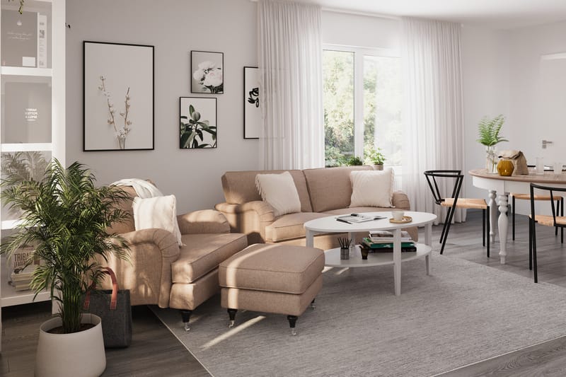 Howard Classic 3-personers Sofa Buet - Mørkbeige - Møbler - Sofaer - Howard sofa