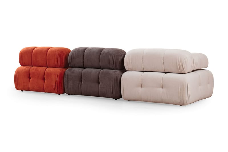 Reverto Modulsofa 3-personers - Rød/Hvid - Møbler - Sofaer - Modulsofaer - Komplet modulsofa