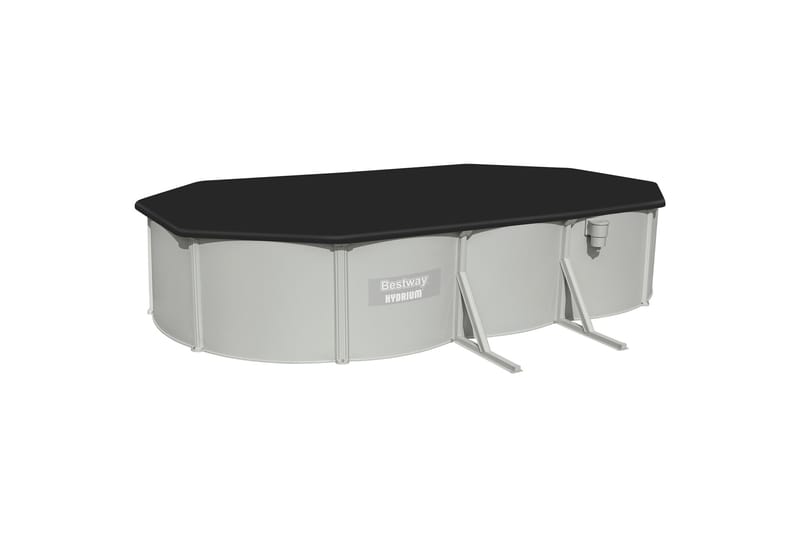 Bestway Hydrium Stålpool Oval 6,1x3,6 m - Grå - Have - Udendørsbad - Pool - Fritstående pool