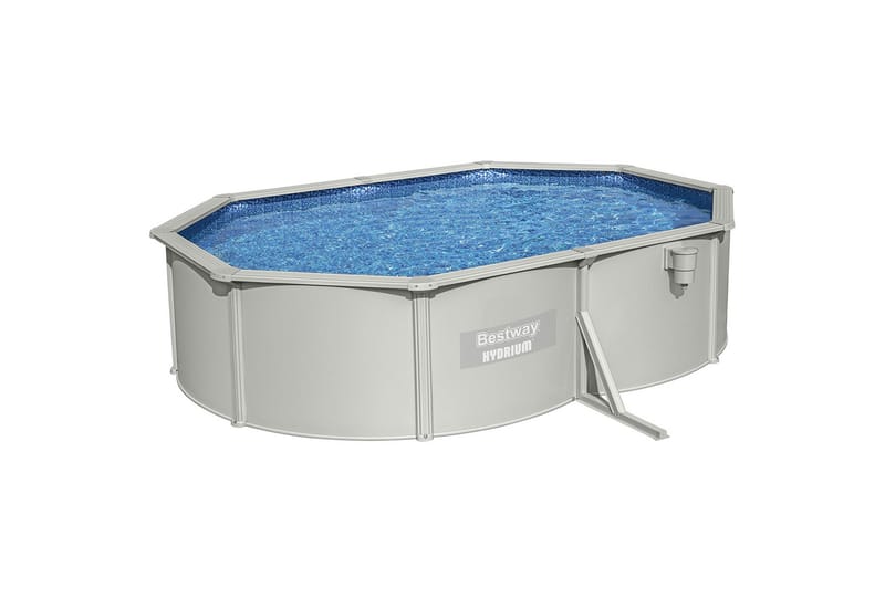 Bestway Hydrium Stålsvømmepool Oval 5 x 3,6 m Grå - Grå - Have - Udendørsbad - Pool - Fritstående pool