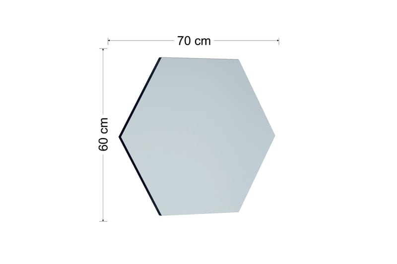 Rubal Spejl 70 cm Rektangulær - Sort - Boligtilbehør - Spejle - Vægspejl