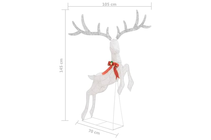 flyvende rensdyr 120 LED'er sølvfarvet koldt hvidt lys - Sølv - Belysning - Julebelysning - Julelys udendørs