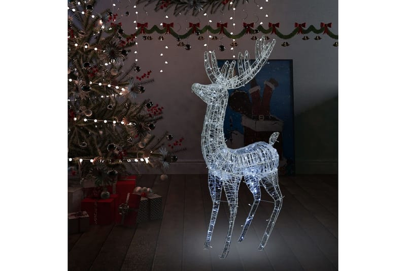 julerensdyr med 250 LED-lys 180 cm str. XXL akryl kold hvid - Belysning - Julebelysning - Julelys udendørs