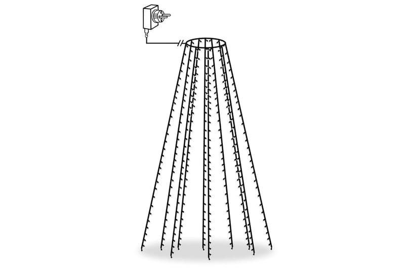 netlys til juletræ 250 LED'er 250 cm flerfarvet lys - Flerfarvet - Belysning - Julebelysning - Julelamper