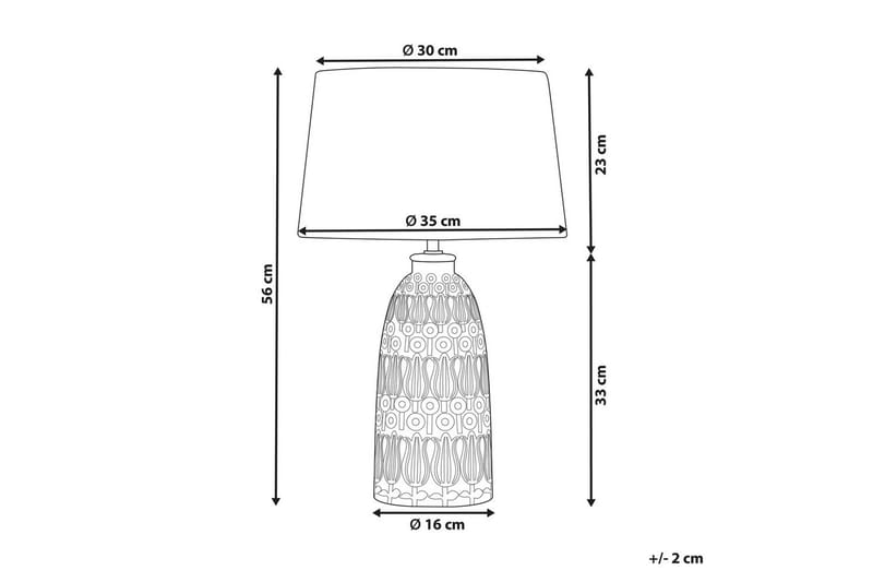 Azzurvi Bordlampe 56 cm E27 - Lyserød/Hvid - Belysning - Lamper & indendørsbelysning - Vindueslampe - Vindueslampe på fod