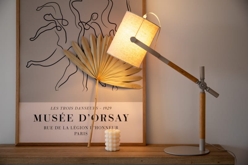 Dennis Bordlampe - Beige/ Natur/ Hvid - Belysning - Lamper & indendørsbelysning - Bordlampe