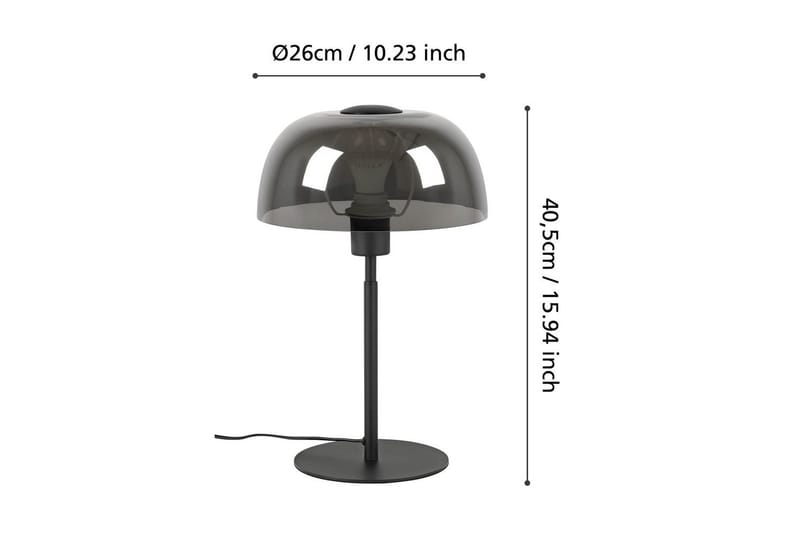 Bordlampe Eglo Solo 2 Sort Hvid - Sort/Hvid - Belysning - Lamper & indendørsbelysning - Soveværelse lampe