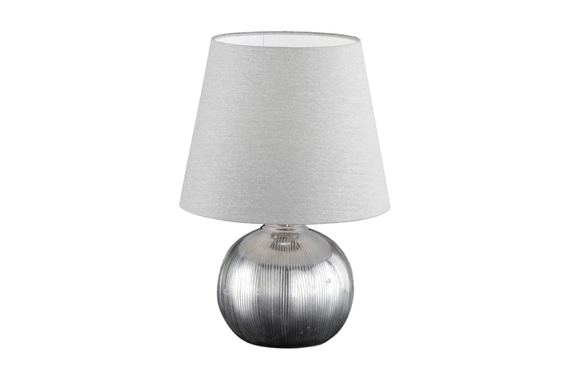 Lovella Bordlampe 43 cm - Sølv - Lightbox - Fjerlampe - Rispapirlampe - Soveværelse lampe - Netlampe - Buelampe - Tiffanylampe - PH Lampe - Bordlampe - Globe lampe