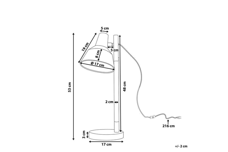 Procida Skrivebordslampe E27 - Hvid/Natur - Belysning - Lamper & indendørsbelysning - Bordlampe - Skrivebordslampe