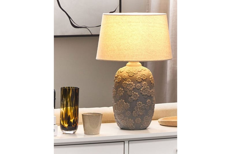 Bracto Bordlampe 46 cm E27 - Grå/Lys beige - Belysning - Lamper & indendørsbelysning - Vindueslampe - Vindueslampe på fod