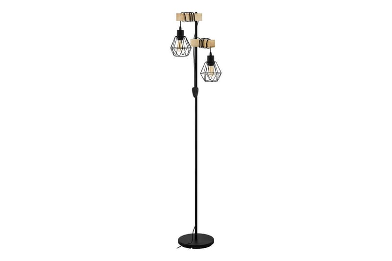 Gulvlampe Eglo Townshend 5 med 2 Lampen - Sort/Brun - Belysning - Lamper & indendørsbelysning - Soveværelse lampe