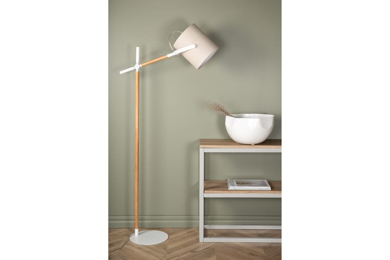 Dennis Gulvlampe - Beige/ Hvid - Belysning - Lamper & indendørsbelysning - Gulvlampe & standerlampe