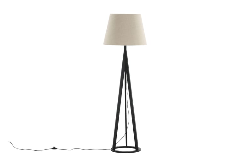 Kona Gulvlampe - Linned/Beige/Sort - Belysning - Lamper & indendørsbelysning - Gulvlampe & standerlampe