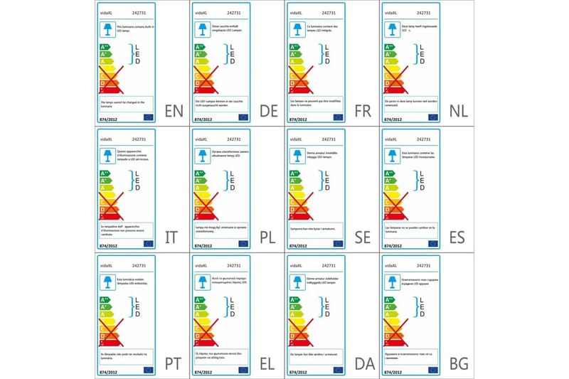 Led-Standerlampe Med Dæmpning, 23 W - Guld - Belysning - Lamper & indendørsbelysning - Gulvlampe & standerlampe - Uplight gulvlampe