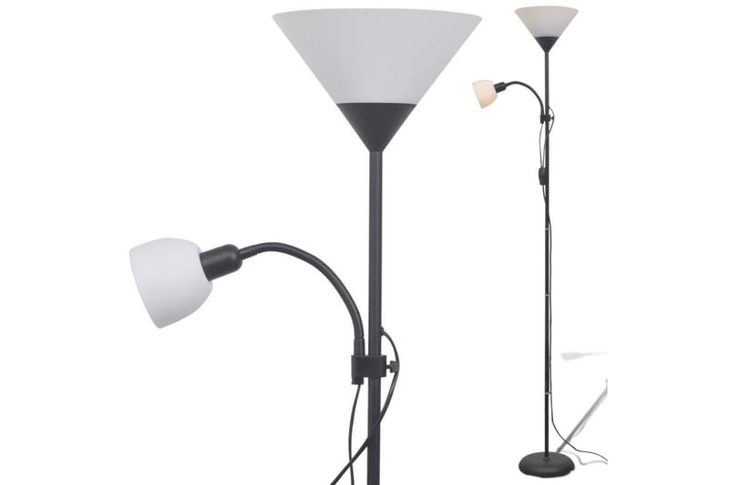 Standerlampe, Sort - Sort - Belysning - Lamper & indendørsbelysning - Gulvlampe & standerlampe - Uplight gulvlampe