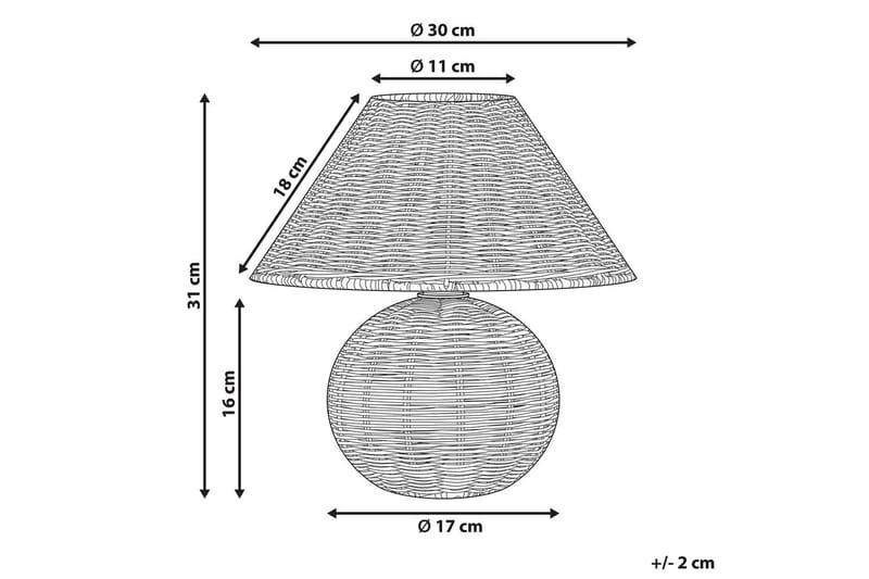 Gyarki Bordlampe 31 cm E27 - Naturlig - Belysning - Lamper & indendørsbelysning - Vindueslampe - Vindueslampe på fod