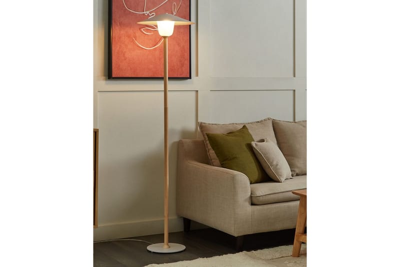 Imbros Gulvlampe 153 cm - Lyst træ/Hvid - Belysning - Lamper & indendørsbelysning - Soveværelse lampe