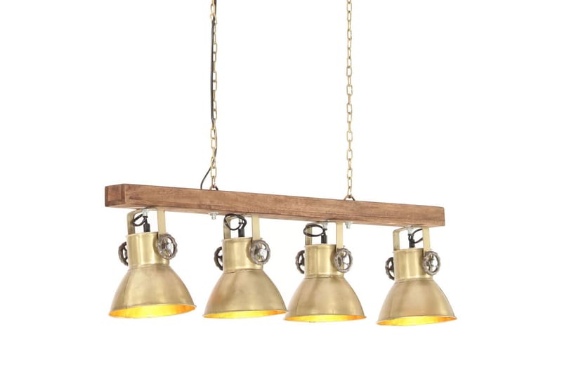 Industriel loftlampe e27 mangotræ messingfarvet - Guld - Loftlampe k�økken - Vindueslampe hængende - Vindueslampe - Pendellamper & hængelamper - Soveværelse lampe - Stuelampe