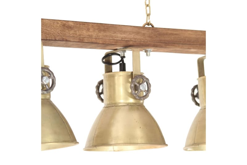 Industriel loftlampe e27 mangotræ messingfarvet - Guld - Belysning - Lamper & indendørsbelysning - Vindueslampe - Vindueslampe hængende