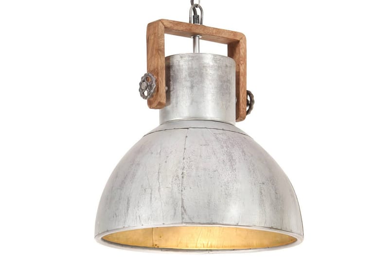 Industriel Hængelampe 25 W Rund 40 cm E27 Sølvfarvet - Belysning - Lamper & indendørsbelysning - Køkkenlampe - Loftlampe køkken