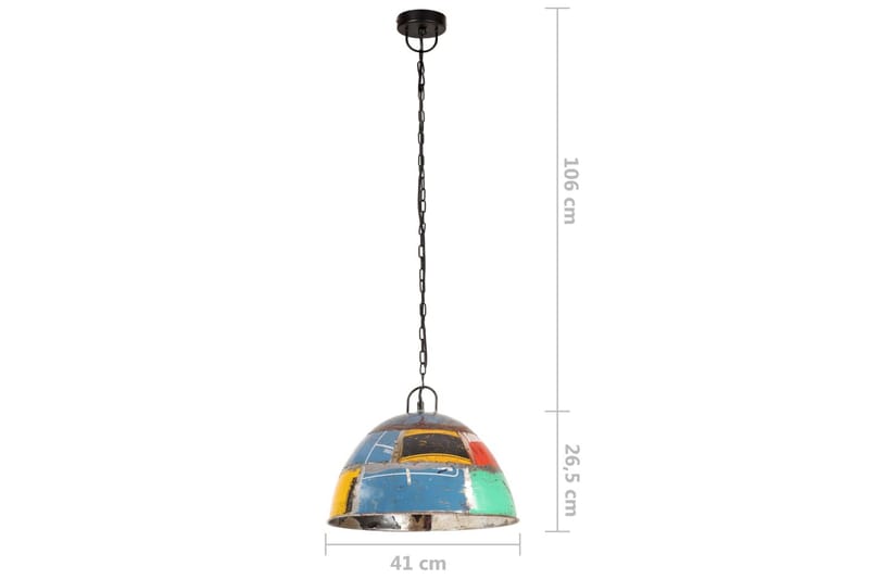 Industriel Hængelampe 25W Rund Vintagestil 41cm E27 Fler - Flerfarvet - Belysning - Lamper & indendørsbelysning - Køkkenlampe - Loftlampe køkken