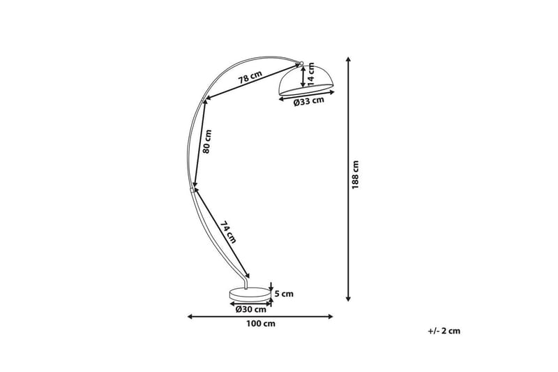 Kamai Gulvlampe 188 cm - Guld - Belysning - Lamper & indendørsbelysning - Soveværelse lampe