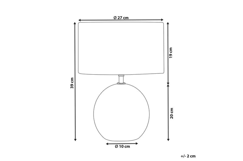 Karlek Bordlampe 39 cm E27 - Brun/Hvid - Belysning - Lamper & indendørsbelysning - Vindueslampe - Vindueslampe på fod