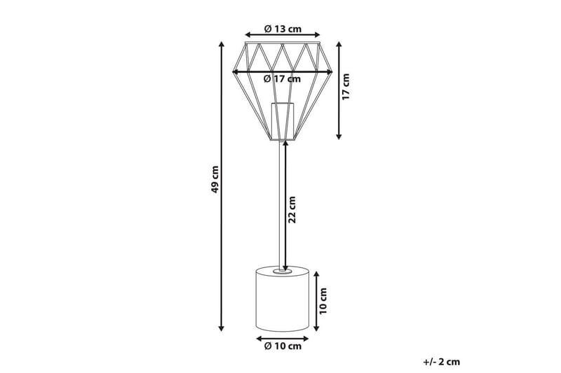 Kasik Bordlampe 49 cm E27 - Messing/Hvid - Belysning - Lamper & indendørsbelysning - Vindueslampe - Vindueslampe på fod