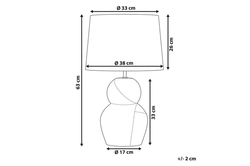 Korska Bordlampe 63 cm E27 - Sort/Hvid - Belysning - Lamper & indendørsbelysning - Vindueslampe - Vindueslampe på fod