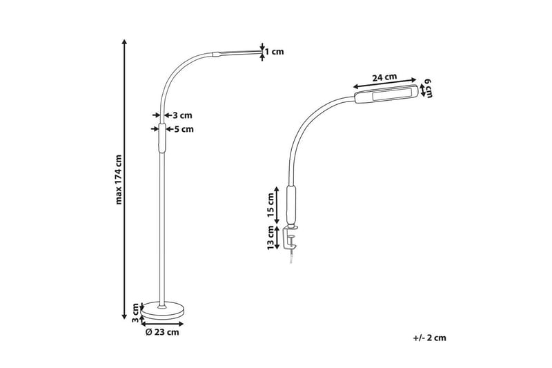 Kytla LED Gulvlampe 174 cm - Sort - Belysning - Lamper & indendørsbelysning - Soveværelse lampe