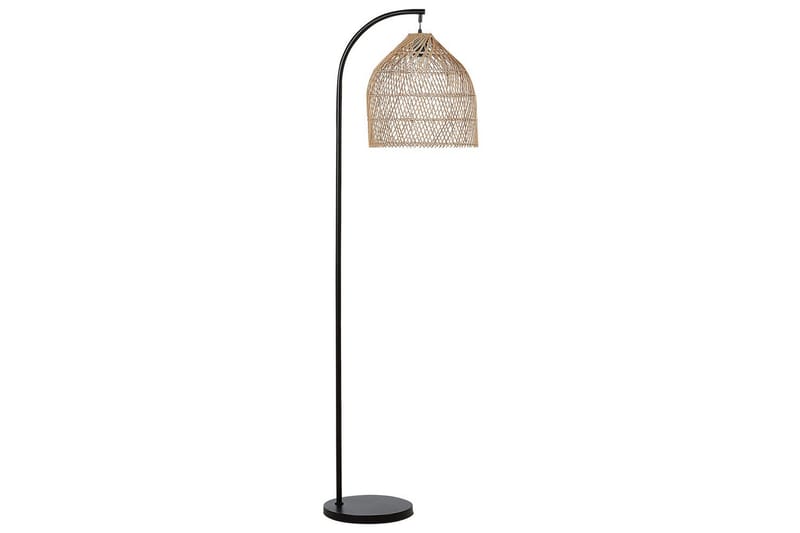 Lakskol Gulvlampe 165 cm - Sort/Natur - Belysning - Lamper & indendørsbelysning - Soveværelse lampe