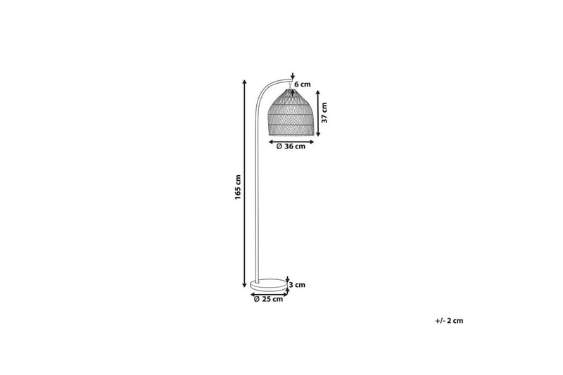 Lakskol Gulvlampe 165 cm - Sort/Natur - Belysning - Lamper & indendørsbelysning - Soveværelse lampe