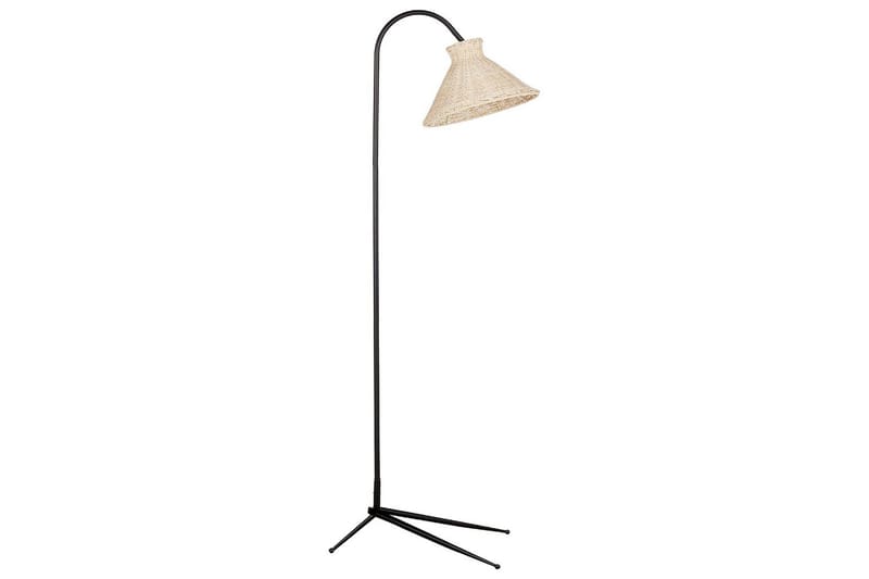 Levanze Gulvlampe 148 cm - Sort/Natur - Belysning - Lamper & indendørsbelysning - Soveværelse lampe