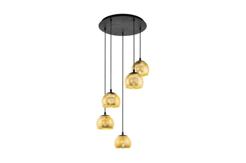 Loftlampe Eglo Albaraccin med 5 Lamper - Guld/Sort - Belysning - Lamper & indendørsbelysning - Loftlampe - Pendellamper & hængelamper