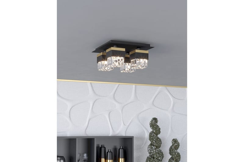 Loftlampe Eglo Barrancas - Sort/Guld - Belysning - Lamper & indendørsbelysning - Loftlampe - Lysekroner