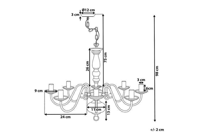 Brithon lysekrone 59 cm - Hvid - Belysning - Lamper & indendørsbelysning - Loftlampe - Lysekroner