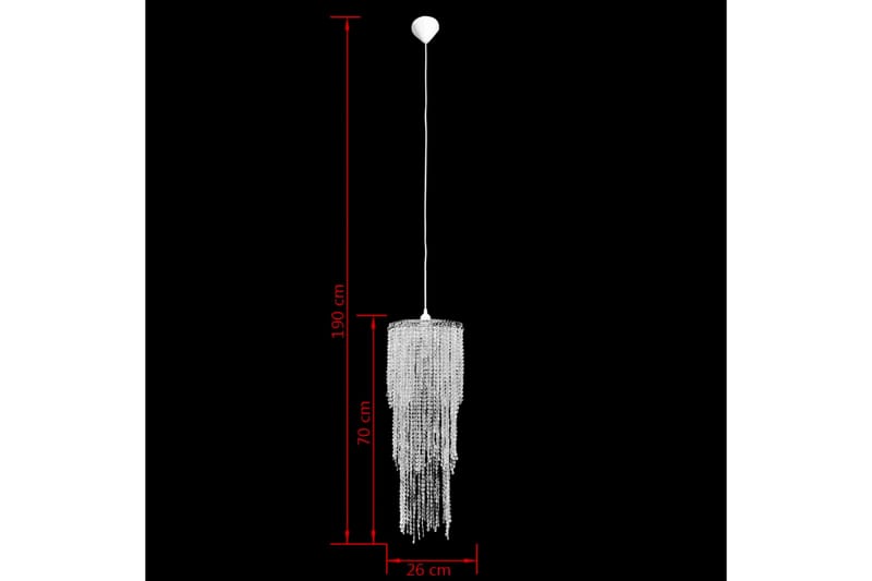 Krystalvedhæng Lysekrone 26 X 70 Cm - gennemsigtig - Belysning - Lamper & indendørsbelysning - Loftlampe - Lysekroner