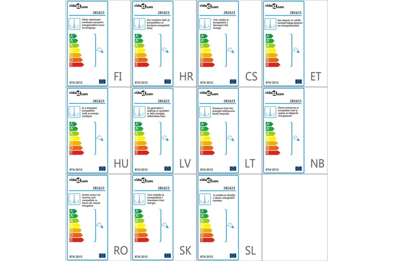 Lysekrone 12 X E14-Pærer Gylden - Guld - Belysning - Lamper & indendørsbelysning - Loftlampe - Lysekroner