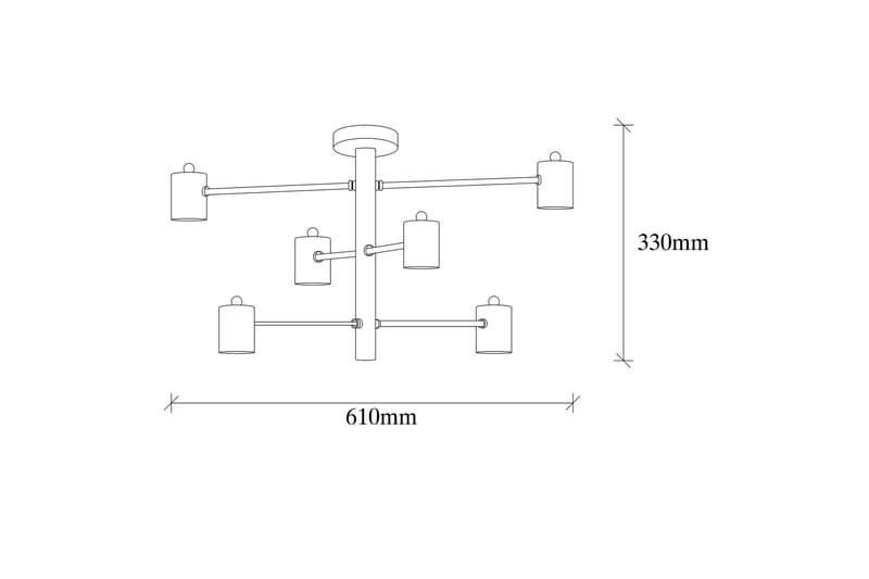 Opviq Hexa Loftslampe - Sort - Belysning - Lamper & indendørsbelysning - Loftlampe