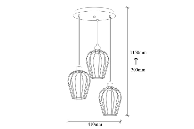 Opviq Tel Taklampa - Sort - Belysning - Lamper & indendørsbelysning - Loftlampe